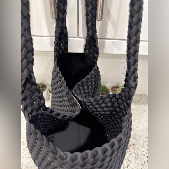 BCBGMaxAzria Black Braided Tote - Picture 5 of 11